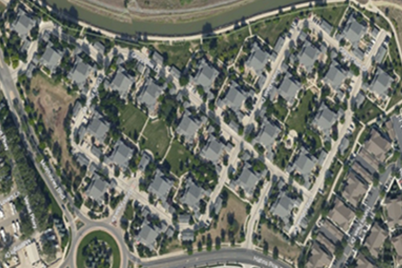 image of overhead view of ceterra houses in Colorado